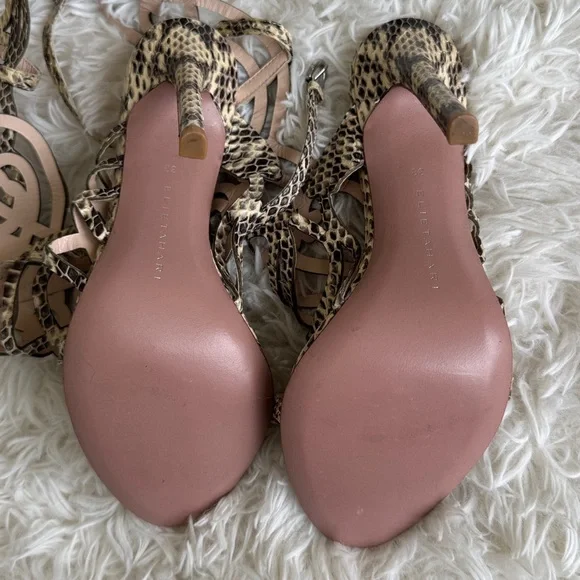 Elie Tahari Gladiator Python Knee High Lace-Up Sandals - one of a kind - NEW 💫 - Picture 9 of 12